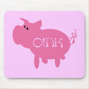 Mousepad Oink camiseta e presentes cor-de-rosa do porco