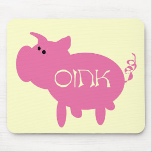 Mousepad Oink camiseta e presentes cor-de-rosa do porco