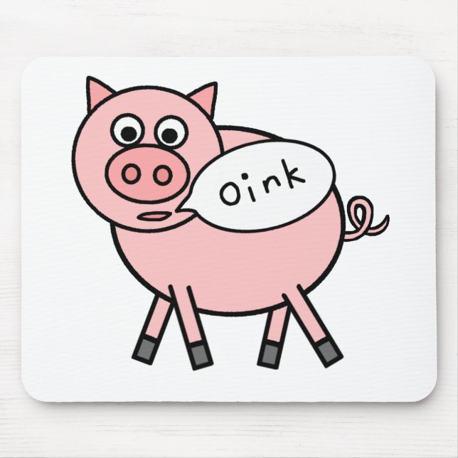 Mousepad Oink Oink porco (Frente)