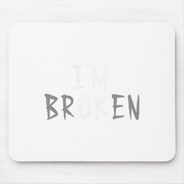 Mousepad Ok, eu sou uma Doença Invisível Quebrada Saúde Men (Frente)