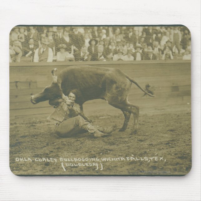 Mousepad Oklahoma Culy bulldogging. (Frente)