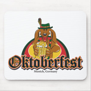 Mousepad Oktoberfest Doxie Beer
