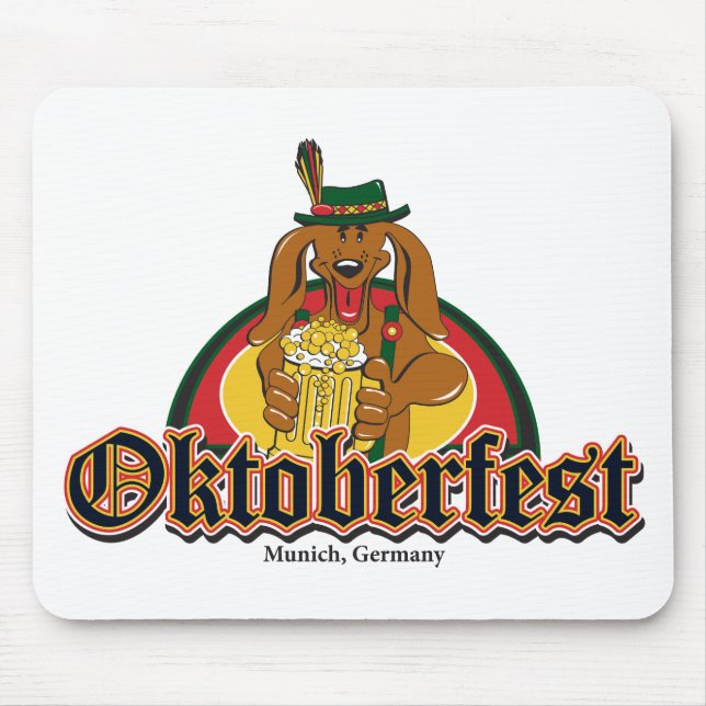 Mousepad Oktoberfest Doxie Beer (Frente)