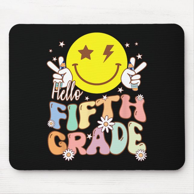 Mousepad Olá 5º ano Hippie sorria 5 (Frente)
