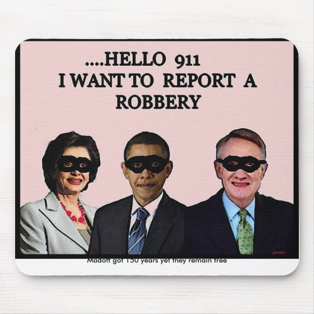 Mousepad OLÁ! 911, Madoff obteve 150 anos contudo (Frente)