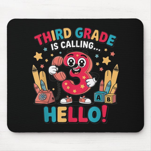 Mousepad Olá, Camisa De Terceiro Grau - Roupa Para Meninas  (Frente)
