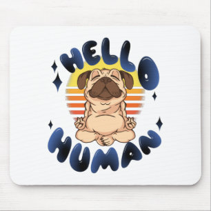 Mousepad Olá, cão meditador de yoga