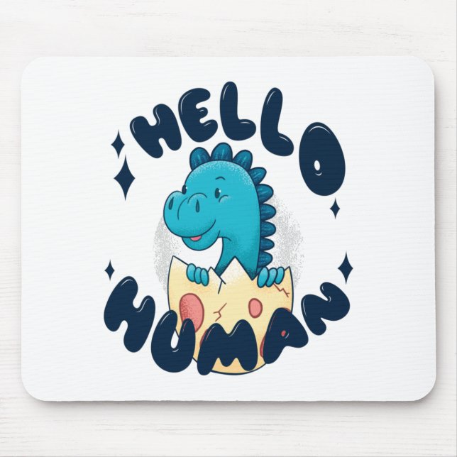 Mousepad Olá, Dinossauro Humano (Frente)