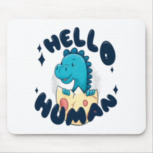 Mousepad Olá, Dinossauro Humano engraçado