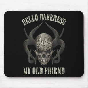 Mousepad olá escuridão meu velho amigo demon skull hall