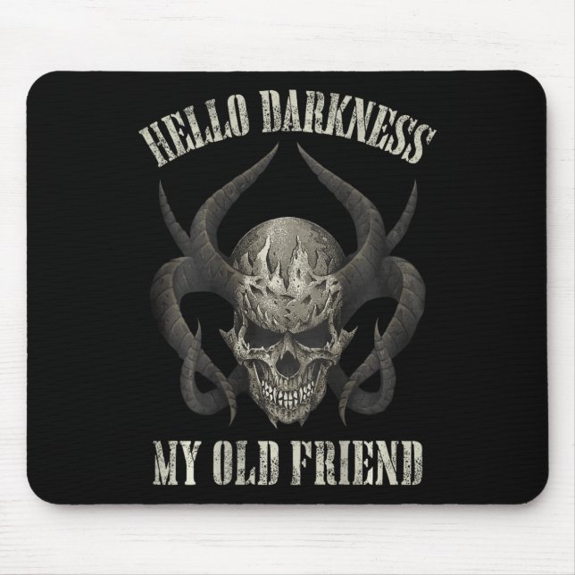 Mousepad olá escuridão meu velho amigo demon skull hall (Frente)
