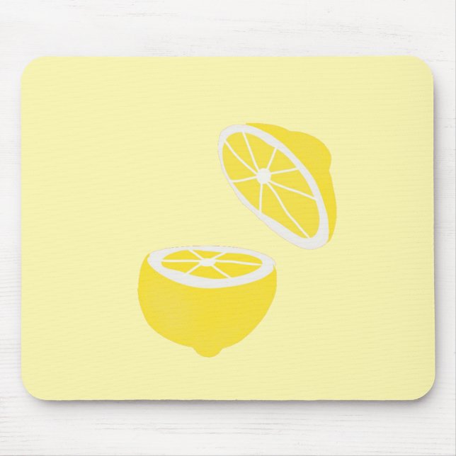 Mousepad Olá Lemon, fruta amarela moderna (Frente)