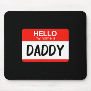 Mousepad Olá Meu nome é Figurino de Nome de etiqueta Divert