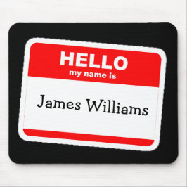 Mousepad Olá Meu Nome É Sticker