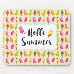 Mousepad Olá, Picolés de Verão e Sorvete