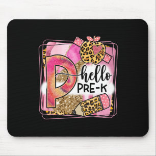 Mousepad Olá Pré-K Equipe Pré-K Volta para Professoras Rapa