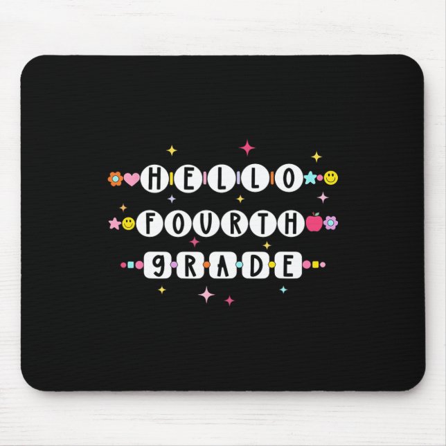 Mousepad Olá Pulseira de Amizade da Quarta Série De Volta à (Frente)