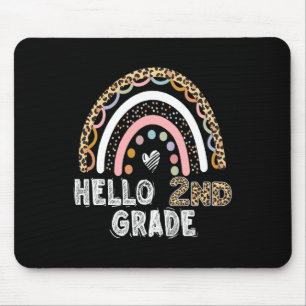 Mousepad Olá segundo, Grau Leopardo, Arco-Íris De Volta À E