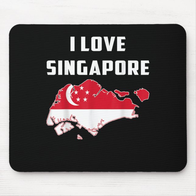 Mousepad Olá Singare Eu Adoro Singare Map Flag Orud Singar (Frente)