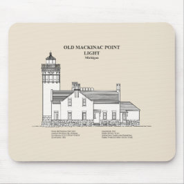 Mousepad Old Mackinac Point Light - Michigan - SBD