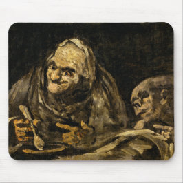 Mousepad Old Woman with a Skeleton (Death) (Francisco Goya)