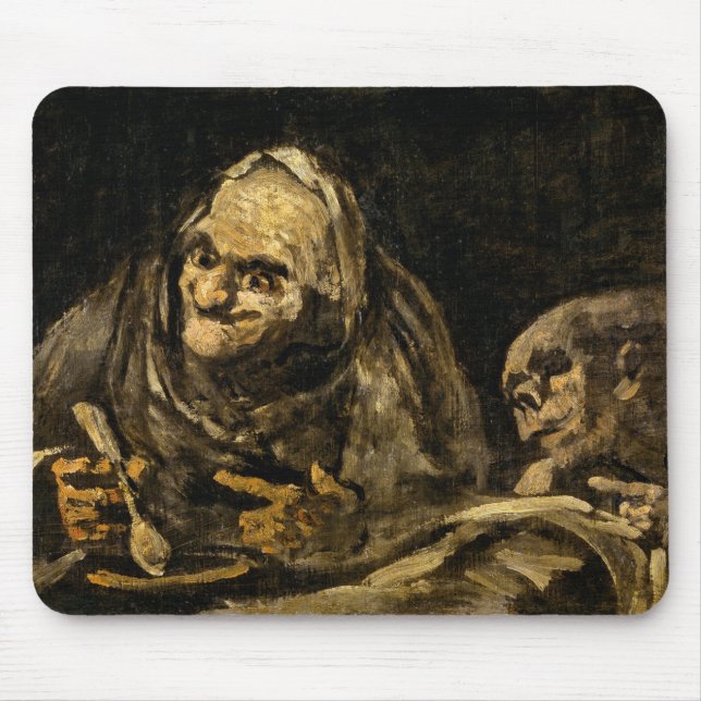 Mousepad Old Woman with a Skeleton (Death) (Francisco Goya) (Frente)