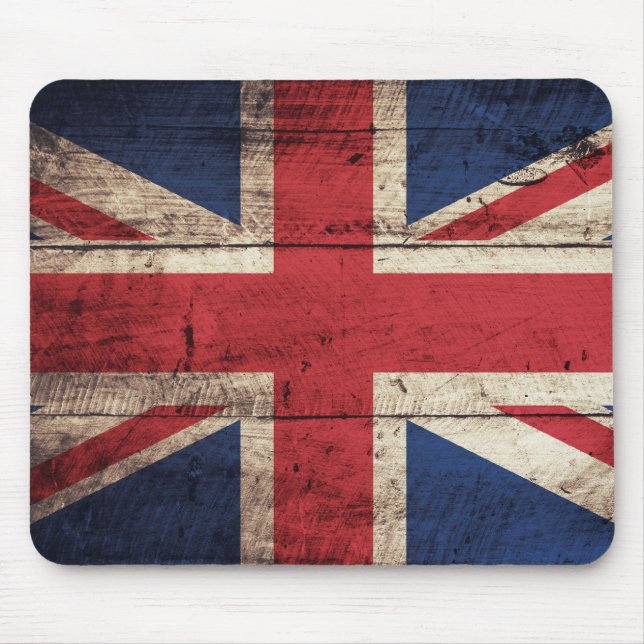 Mousepad Old Wooden British Flag (Frente)