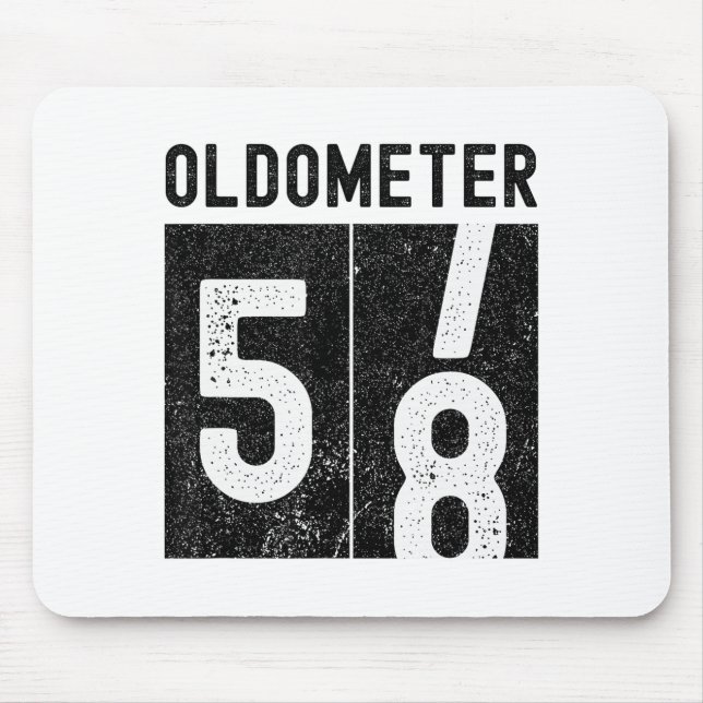 Mousepad Oldometer 58th Birthday Funny Retro Turning 58 Yea (Frente)