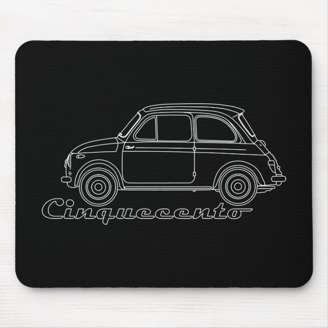 Mousepad Oldtimer Fiat Cinquecento Der PUCH 500 (Frente)