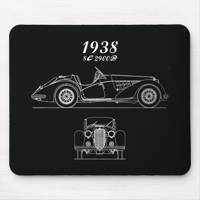 Mousepad Oldtimer Italien Alfa Romeo 8C 2900 (Frente)