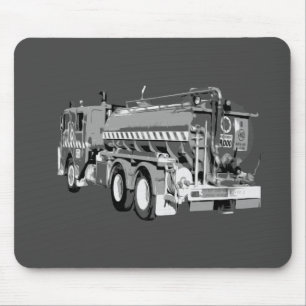Mousepad Óleo De Caminhão De Fogo De cinza Pintado,