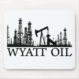 Mousepad Óleo de Wyatt/logotipo preto