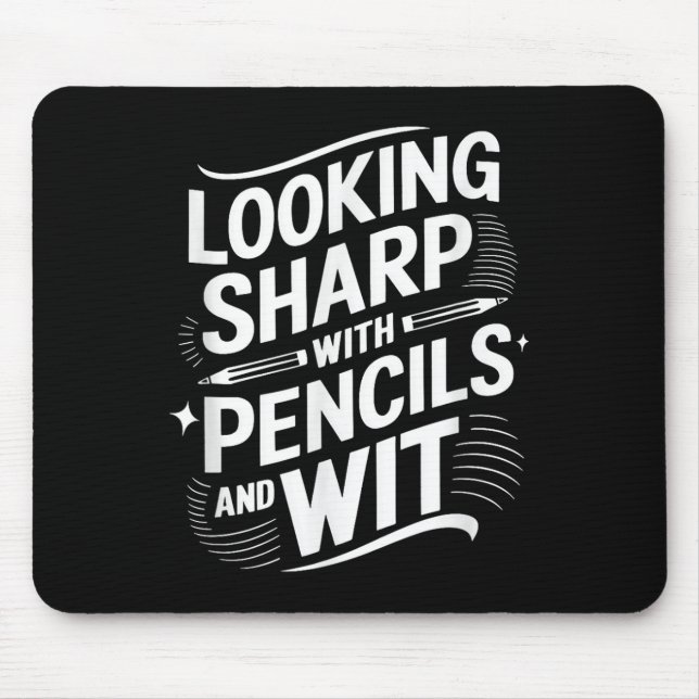 Mousepad Olhando Nítido Com Lápis E Sentido (Frente)