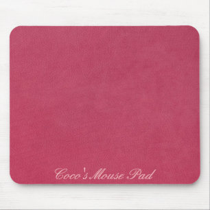 Mousepad Olhar de couro cor-de-rosa