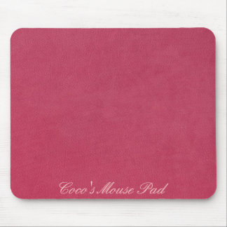 Mousepad Olhar de couro cor-de-rosa