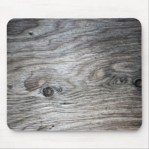 Mousepad Olhar de madeira cinzento da grão connosco