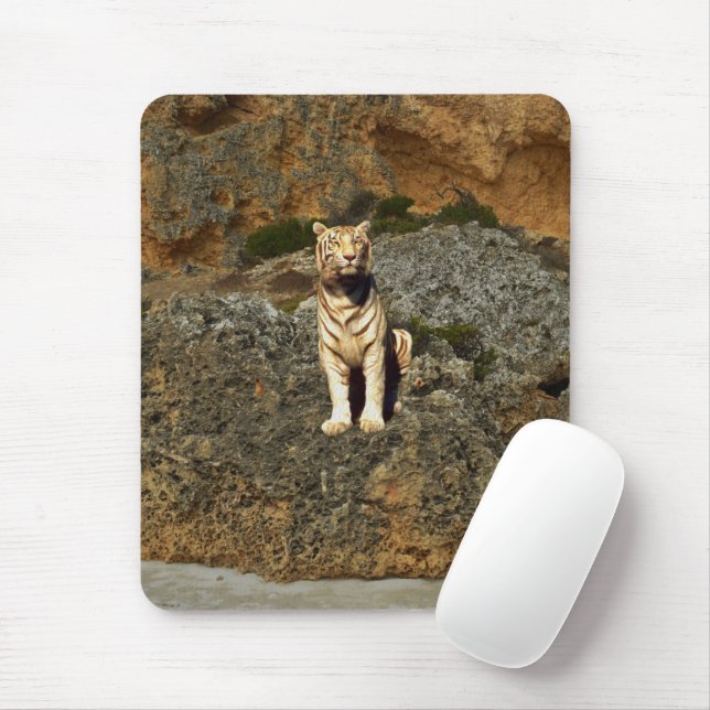Mousepad Olhar para o Tigre Branco (Com mouse)