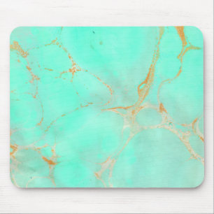 Mousepad Olhar pintado cerceta do Aqua do abstrato do