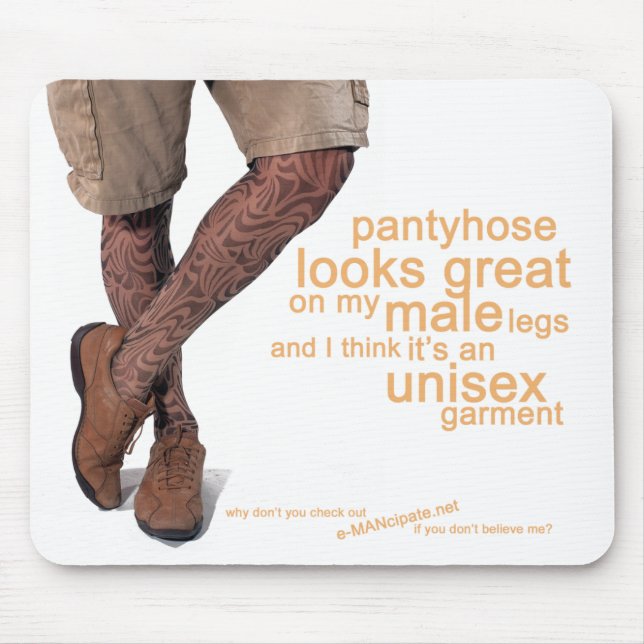 Mousepad Olhares da meia-calça grandes em meus pés (Frente)