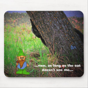 Mousepad Olhe atrás de você! Gato Meme