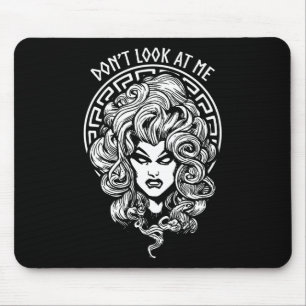 Mousepad Olhe Para Mim Gótico Feminista Engraçada Medusa Wi