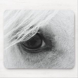 Mousepad Olho de Cavalo em Preto e Branco