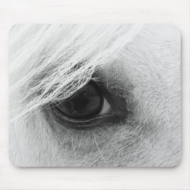 Mousepad Olho de Cavalo em Preto e Branco (Frente)