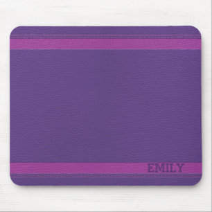 Mousepad Olho De Couro Roxo Monograma
