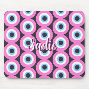 Mousepad olho mau rosa personalizável