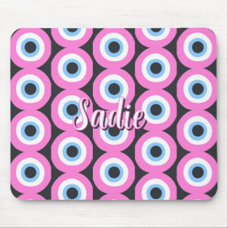 Mousepad olho mau rosa personalizável