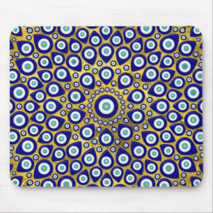 Mousepad Olho nazar - Olho turco charme sobre ouro