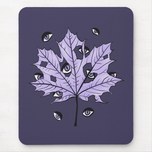 Mousepad Olhos Assustadores Púrpura - Natureza Gótica Spook (Frente)