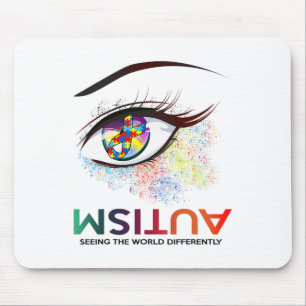 Mousepad Olhos Autistas Vendo O Mundo Diferentemente Autism