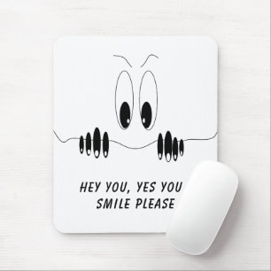 Mousepad Olhos Curiosos - Sorria - Adicione Seu Texto/Cor